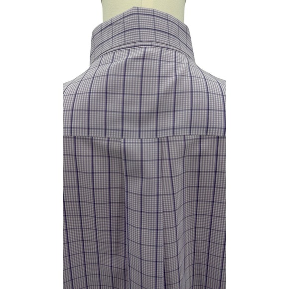 Brooks Brothers Mens L Purple Supima Cotton Mini Check Button Down Shirt NWOT - Picture 4 of 10